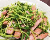 豆苗とランチョンミート炒め 超簡単旨い！作り方5写真