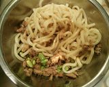 夏の最後に 鯖味噌と枝豆の混ぜうどん作り方4写真