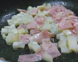 長ねぎとポテトとベーコンのオムレツ作り方3写真