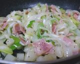 長ねぎとポテトとベーコンのオムレツ作り方4写真