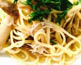 キノコとしらすのペペロンチーノ作り方5写真