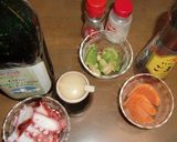 アボカド+たこ+サーモン、３種のづけドン作り方1写真
