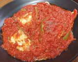 トマトソース♡ピーマンとエリンギの肉詰め作り方9写真