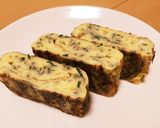 お弁当やおかずに！大葉(青じそ)の卵焼き作り方6写真