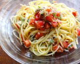 大葉香る♪タコとトマトの冷製パスタ作り方4写真
