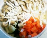 残った野菜で豆乳トマトスープ作り方2写真