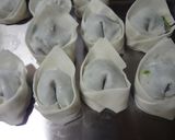 エビと豆苗の帽子ワンタン作り方10写真