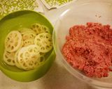 れんこんの挟み揚げ～抹茶塩で食べてね♪作り方1写真
