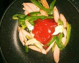 魚肉ソーセージ☆ナポリタン風ソテー作り方6写真