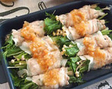 冷しゃぶ風　水菜と豚バラの蒸し焼き作り方7写真