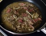 天然だしパックで作る 牛とじ丼作り方3写真