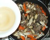 ゴボウと牛肉の味噌煮♪ご飯がすすむおかず作り方4写真
