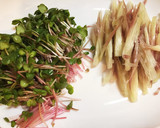 牛肉とみょうがの卵とじ作り方1写真