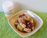 カルシウム満点！サツマイモと鶏肉の煮もの作り方5写真