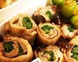 ラム切り落としでセロリの葉巻き作り方8写真