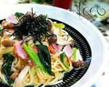 ベーコンとしめじの和風クリームパスタ♪作り方6写真