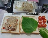 ♥野菜たっぷり☺ミートローフ入りサンド♥作り方1写真