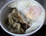 昼夕コクあり♪アボカド焼きなす目玉焼き丼作り方4写真