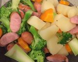 鍋ひとつ♪簡単過ぎる温野菜サラダ作り方4写真