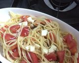 トマトと塩昆布の和えるだけ冷製パスタ作り方4写真