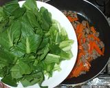 ひき肉・小松菜・人参・油揚げの野菜炒め煮作り方6写真