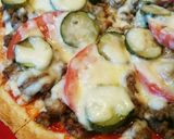 クラストで簡単☆チーズバーガー風ピザ☆作り方7写真