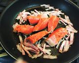 洋風♡鮭とベーコン、青菜えのきの炒め物作り方5写真