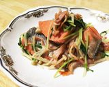 洋風♡鮭とベーコン、青菜えのきの炒め物作り方16写真
