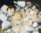 シーフードとピーマンの塩焼きスパゲティー作り方5写真