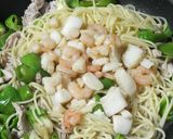 シーフードとピーマンの塩焼きスパゲティー作り方13写真