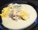 オムライスのホワイトソースがけ作り方9写真