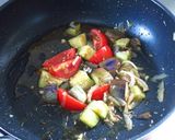 簡単♡アンチョビと夏野菜のパスタ作り方4写真