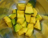 作り置き☆かぼちゃの蜂蜜ごま味噌煮作り方1写真