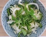 ピーマンとキャベツのあたた生だし香り和え作り方4写真
