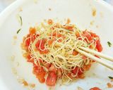 トマト大好き‼冷製トマトバジルのパスタ作り方15写真