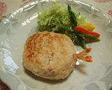 しっぽが可愛い☆豆腐とエビのハンバーグ作り方7写真