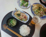 焼きうどん定食（血管ダイエット食889）作り方7写真