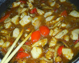 鶏むね肉の炒め煮♡りんごの和風ソース！作り方8写真