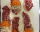 簡単！お弁当にロールカツ！肉巻き！作り方3写真