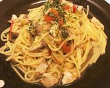 刺身の残り(いなだ)でパスタ作り方6写真