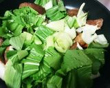 チンゲン菜と椎茸のオイスター炒め作り方3写真