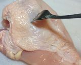 鳥の胸肉ステーキ、お肉柔らか使用、安旨ボ作り方1写真