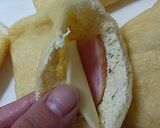 簡単1品！ハムチーズIN油揚げ♡作り方3写真