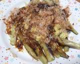 なすのごま油炒め　しょうが・鰹節がけ作り方4写真