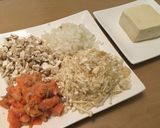 肉なしヘルシー♪♪鮭とキノコの豆腐バーグ作り方1写真