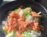 梅オクラの冷やし鮭茶漬け作り方4写真
