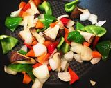 鶏肉とカラフル野菜の甘酢あん作り方3写真