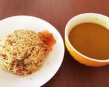 チャーハン(前日チキンカレー・リメーク)作り方6写真
