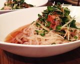 たっぷり香味野菜と梅と鶏肉の冷たいうどん作り方3写真