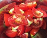 トマトの胡麻和え作り方1写真
